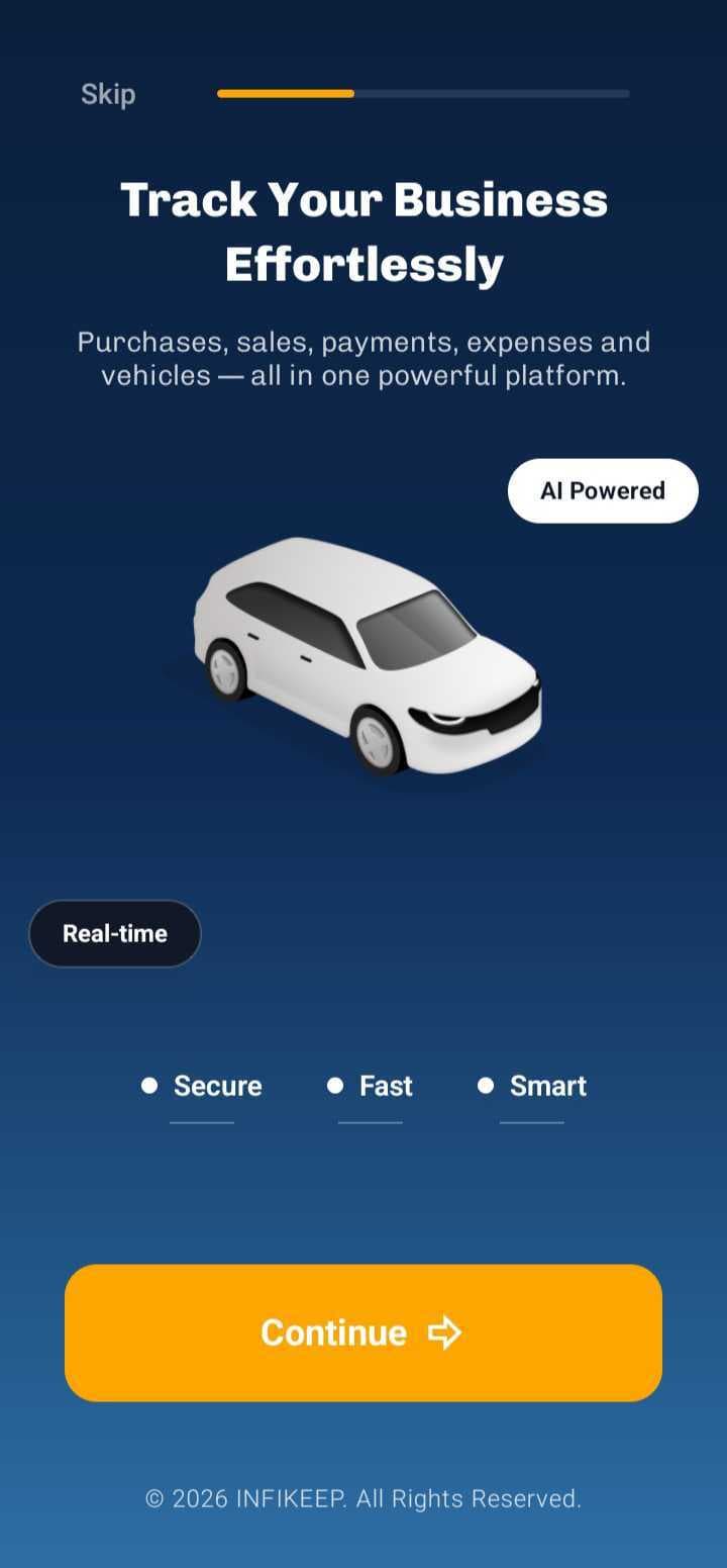 Gadihub vehicle dealership management onboarding and registration screen